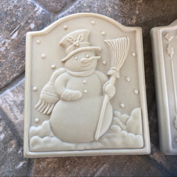 Brown Bag Christmas Cookie Mold Stamping Tiles Set With Caddy - Picture 6 of 12